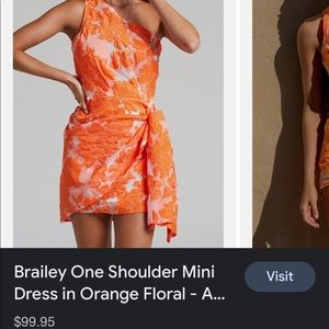 SUPER CUTE Orange & White ShowPo Dress // Size M // WORN ONCE